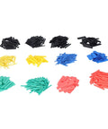 Solid 530 Piece Heat Shrink Tube Set With Color Nylon Tubing For Electrical Wire Wrap Repair And Circuit Wiring Harness Fix Kit Multiple Sizes Colors, assorted piles