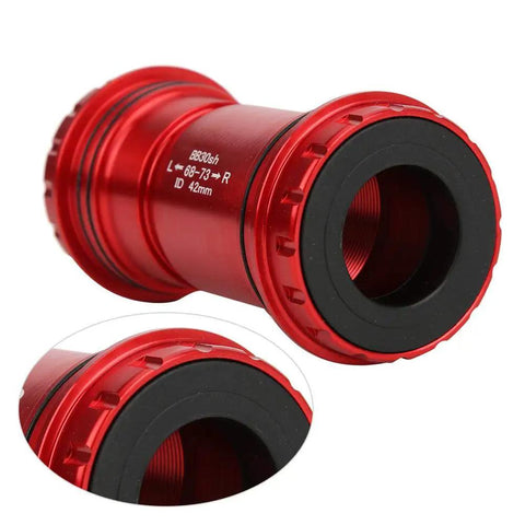 Red Screw In Threaded BB30 Bottom Bracket For 24 By 24mm Cranksets With 42mm Frame Shell Durable Aluminum