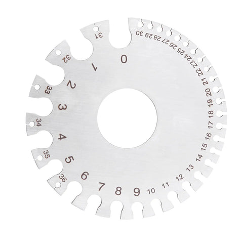 Stainless Steel Wire Diameter Gauge 0-36 Inch for copper, brass, and other non-ferrous metals with easy-read engraved scale.