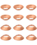 Premium Copper Flare Gasket Set Twelve Piece Hardware Kit For Sae 45 Degree Fittings Multi Size Tubing Plumbing Seal showing 12 copper gaskets.