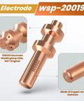 20 Pcs Plasma Cutter Tips And Electrodes Set For XT60 Torch Compatible With Spectrum 875 Auto Line Pro Grade Replacement Parts Includes Electrodes 256026 And Tips 249929 For Durable Long Lasting Welds - Copper electrode WSP-20019 details