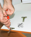 Installing Foldable Hidden Door Hinge For Cabinets, Concealed Cross Hinge Made Of Zinc Alloy And Stainless Steel, Durable Silver Finish
