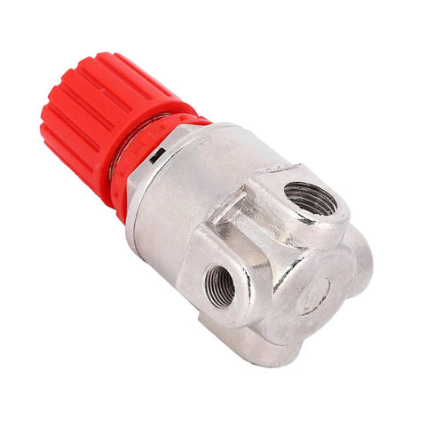 Pneumatic Systems Air Pressure Switch And High Precision Regulator Valve Assembly, metal with red knob, compact design