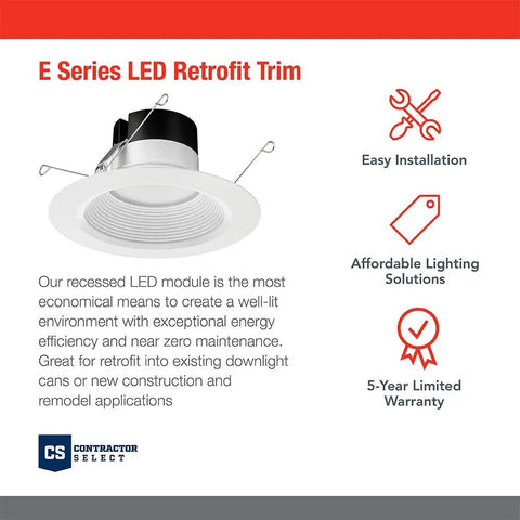 Badass 5 Inch And 6 Inch Baffle Trim Led Recessed Lights, Easily Switchable 5 In 1 Power Settings, Super Sleek 6 Pack Bright Ceiling Spotlight For Kitchen Bath Or Garage Install