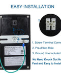 Back view of LED Wall Pack With Photocell Dusk To Dawn Outdoor Porch Light 18W 2160 Lumens showing installation details