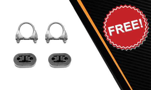 Exhaust Muffler Pair Kit For Ford Explorer 2016 2017 2018 2019 3.5L V6 Direct Fit Stainless Steel 409 Grade Includes Clamps And Hangers