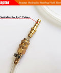 Sea Star Hydraulic Steering Bleed Kit adapter for 1/4 inch tubes with PU copper hose, marine hydraulic bleeder set.