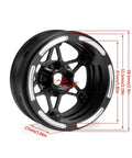 Crush The Trails With These Sick 1.9 Carbon Fiber Beadlock Wheels For RC Crawler Cars Featuring CNC Aluminum Hubs black beadlock wheel front view with measurements