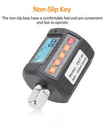 Pro Jeffergarden Digital Torque wrench with electric precision, bidirectional accuracy, and multi-unit display close-up showing non-slip key design.