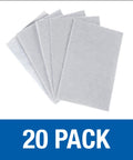 285WHT Nonwoven White Hand Pads 6 By 9 Inches Pack Of 20 For Polishing And Light Cleaning