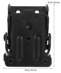 Heavy Duty Folding Cabinet Hinges Eight Piece Kit Smooth Swinging Action, black metal hinge front view, 3.3x1.6 inches.