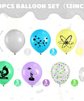 Science Party Balloons Set 12 Inch Confetti Balloons With Atoms And Microscopes Prints In Gray Blue Yellow Green Purple For Boys Birthday Party