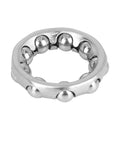 4 Pack Bicycle Ball Bearing Retainers 29.5mm Outer Diameter 19mm Inner Diameter With 9 Balls For Crank Mid Axle And Wheel Hub Bearings Durable Steel Cage For Smooth Rolling And Long Lasting Performance, showing a close-up of a steel cage with nine balls visible.