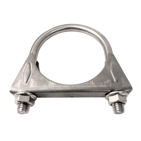 Heavy Duty 2.5 Inch Muffler Exhaust Clamp Stainless Steel U Bolt For 2.5 Inch Pipes, Clamp On Tip Pipes Connection, Beefy Yet Reliable Automotive Clamp Built From T201 Stainless