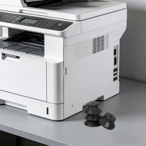 Solid 4 Piece 3d Printer Anti Vibration Feet Pads Rock Solid Rubber Shock Absorbers stop jittery prints near a printer.