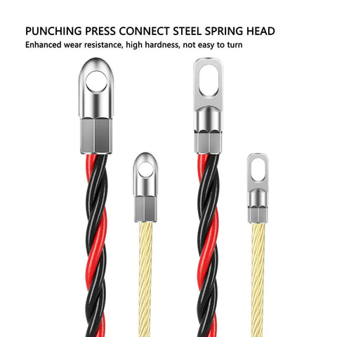 This Heavy Duty Electrical Wire Threader Is The Ultimate Fish Tape For Pros with steel spring heads for durable use.
