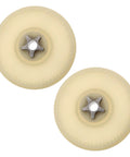 Two Pack Chainsaw Drive Wheel Replacement For Electric Chainsaw Compatible With Remington Internal Gear For Reliable Power Transmission And Tension Control Easy Install Sprocket Kit For Woodcutting, two beige plastic sprockets