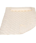 Double Hammock Pad And Pillow Set For Family Chill, Portable Polyester Hammock Cushion In Cream with quilted texture