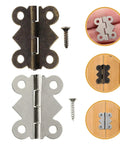 20 Pack No-Fuss Vintage Butterfly Hinges For Cabinets And Small Wood Boxes Iron Material Sturdy Easy Install Hardware set