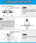Installation guide for Front Windshield Washer Nozzles Kit For Pilot 2009 To 2012 2014 2015 Direct Fit Replacement