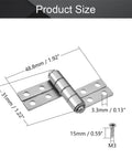 Friction Hinge With Torque Type Action For Left Mount Cabinets And Panels 48.8 Mm Iron Nickel Plated 8 Hole Mount 3.3 Mm