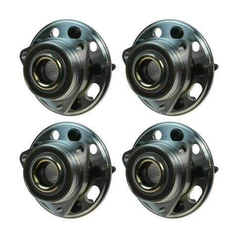 Wheel Hub And Bearing Assembly 4 Piece Front And Rear Kit For Left And Right Sides With Ball Bearings BHA53775