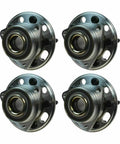 Wheel Hub And Bearing Assembly Four Piece Set Front Rear Left Right All Four Corners Ball Bearing Replacement Kit BHA53775