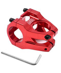 35mm Short Riser Handlebar Stem Lightweight Aluminum Alloy With 31.8mm Clamp And 28.6mm Fork Fit For MTB in Red Finish