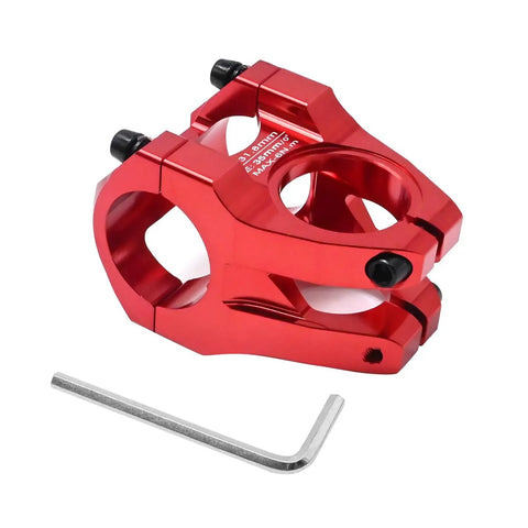 35mm Short Riser Handlebar Stem Lightweight Aluminum Alloy With 31.8mm Clamp And 28.6mm Fork Fit For MTB in Red Finish