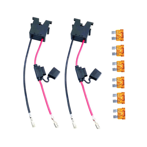 Heavy Duty 12 Gauge Wire Harness Connector Replacement With Fuses For 12V Power Wheels Battery Pack 2 Pack Provides Double Protection