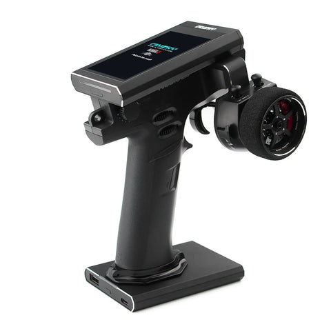 Noble NB4 Plus Radio Transmitter With FGr4S V2 Receiver, 3.5 inch color IPS touch screen visible, for RC cars and boats.