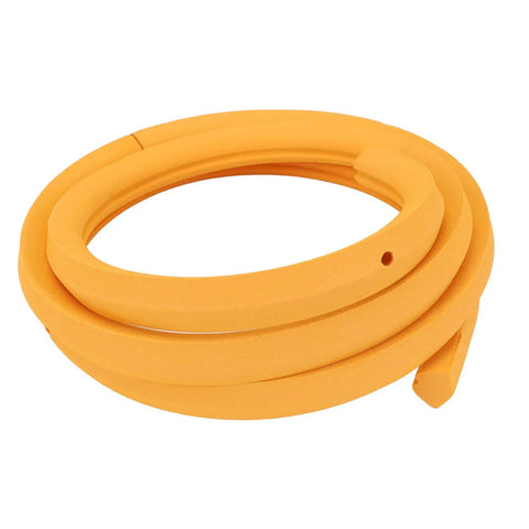 Product image: Tubeless Tire Insert For 25 32c Outer Tires Ultra Lightweight EVA Puncture Proof Bike Inner Tube Vibration Dampener And Rim Protector Liner For Smooth Flat Free Rides. Coiled yellow EVA insert.
