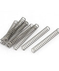 uxcell stainless steel compression springs, 6mm OD, 0.6mm wire, 50mm free length, set of 10, silver
