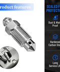 Solid M10 Car Brake Bleeder Screw Replacement Kit, showcasing durable zinc coated carbon steel, designed for auto brake repairs.