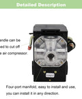 Front view of Heavy Duty 95-125 PSI Air Compressor Pressure Switch Unloader, featuring LF10-4H 4 Port NPT One Quarter Inch Connections.