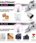 Image showing Badass PPD Replacement Blades For Electric Scissors Slice Cardboard Heavy Plastic And Aluminum Without Breaking A Sweat 2 Pack with D-Blade and O-Blade.