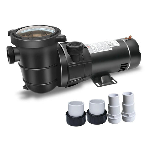 Above Ground Pool Pump 1.5HP 115V With On Off Switch, 4920 GPH, Includes 1.25 Inch Hose Adapter And 1.5 Inch Pipe Fittings, DoE CEC Approved
