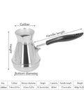 Turkish Coffee Pot 2 Pack With Easy Pour Spout For Stovetop Brewing And Melting Butter Stainless Steel Coffee Maker Design