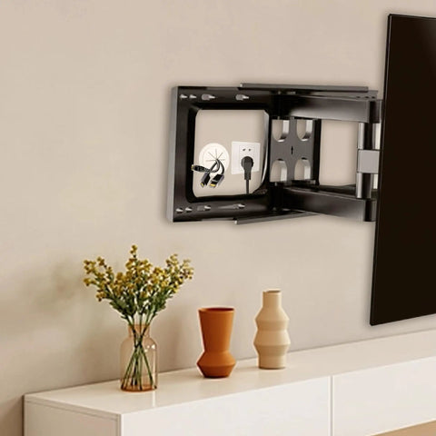 In Wall TV Cable Management Kit For A Clean Wire Free Setup Hide Power Cords Behind Wall With Two Pass Throughs And Hole Saw Drill Attachment Included Simple Easy Installation For A Sleek No Mess TV Setup with TV mount