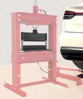 12 Inch Press Brake Attachment Kit For 12 To 20 Ton Hydraulic Shop Presses displayed with a car, heavy duty metal bending tool.