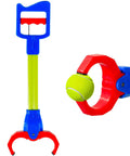 Blue Robot Arm Claw Grabber Toy For Kids 15.7 Inch Flexible Pickup Tool Hands On Interactive Mechanical Hand Claw gripping tennis ball