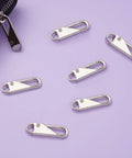 Six Pack Metal Zipper Pull Replacement Handles For Luggage Suitcases Backpacks Jackets Purses And Handbags Instantly Snap On No Tools Needed Durable Silver