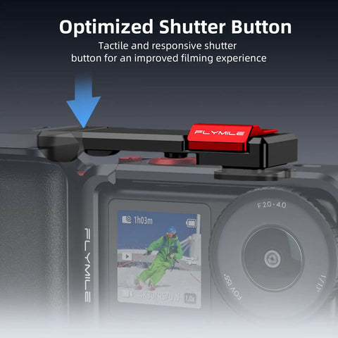 Grip Kit With Cage For DJI Action 6 And Osmo Action 6 Accessories Handheld Stabilizer Bundle with shutter button detail