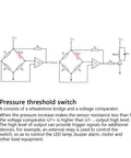 Pressure threshold switch diagram using Intelligent Flexible Thin Film Circle Pressure Sensor For Force Sensing Resistor RP-C18.3-ST