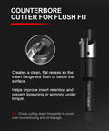 M12x1.75 Thread Repair Kit With 10 Solid 304 Stainless Steel Inserts For Stripped Internal Threads In Engines Cars ATVs UTVs And Motorcycles Fix Busted Threads And Keep Fasteners Tight. Counterbore cutter for flush fit, M12x1.75