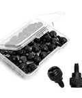 30 Piece M3.5 Thumb Screws 6X32 Standard Six Mil Knurled Phillips Head Fasteners in clear case for PC chassis mounting.