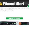 Side view of Mulching Mower Blade With Circle Mounting Pattern For Craftsman Husqvarna 21 Inch Deck Push Walk Behind Lawn Mower Replacement 165833 175064 189028 532189028 showing full length and mounting holes.