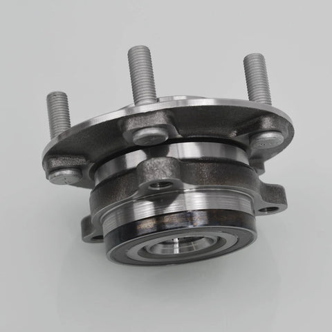 Close-up of a 2 Pack Front Or Rear Wheel Bearing And Hub Assembly For Hyundai And Kia 2017 Through 2023 Elantra Forte Kona Ioniq Niro Seltos And Veloster With ABS 5 Lug 513420 Durable Precision Fit For Your Ride, showing 5-lug pattern and ABS.