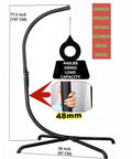Heavy Duty Hanging Egg Chair Stand For Patio With C Stand Chain And Hook No Fuss Easy Setup 360 Degree Rotation 440 Lb Capacity