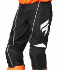 White Label Dirt Bike Pants For Motocross And Offroad Riders, Lightweight 600D Durability, Stretch Zones For Flex, Articulated Knees And Hips, Rokr Black White, Size 30 front view